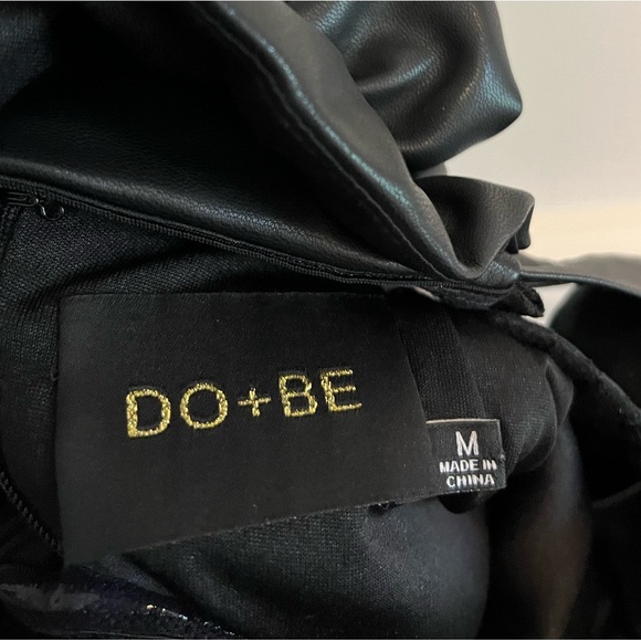 Strapless Faux Leather Ruffle Dress - Picture 4 of 4